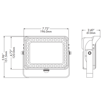 LED Flood Light, Knuckle Mount, Bronze, 50W, 5700 Lumens